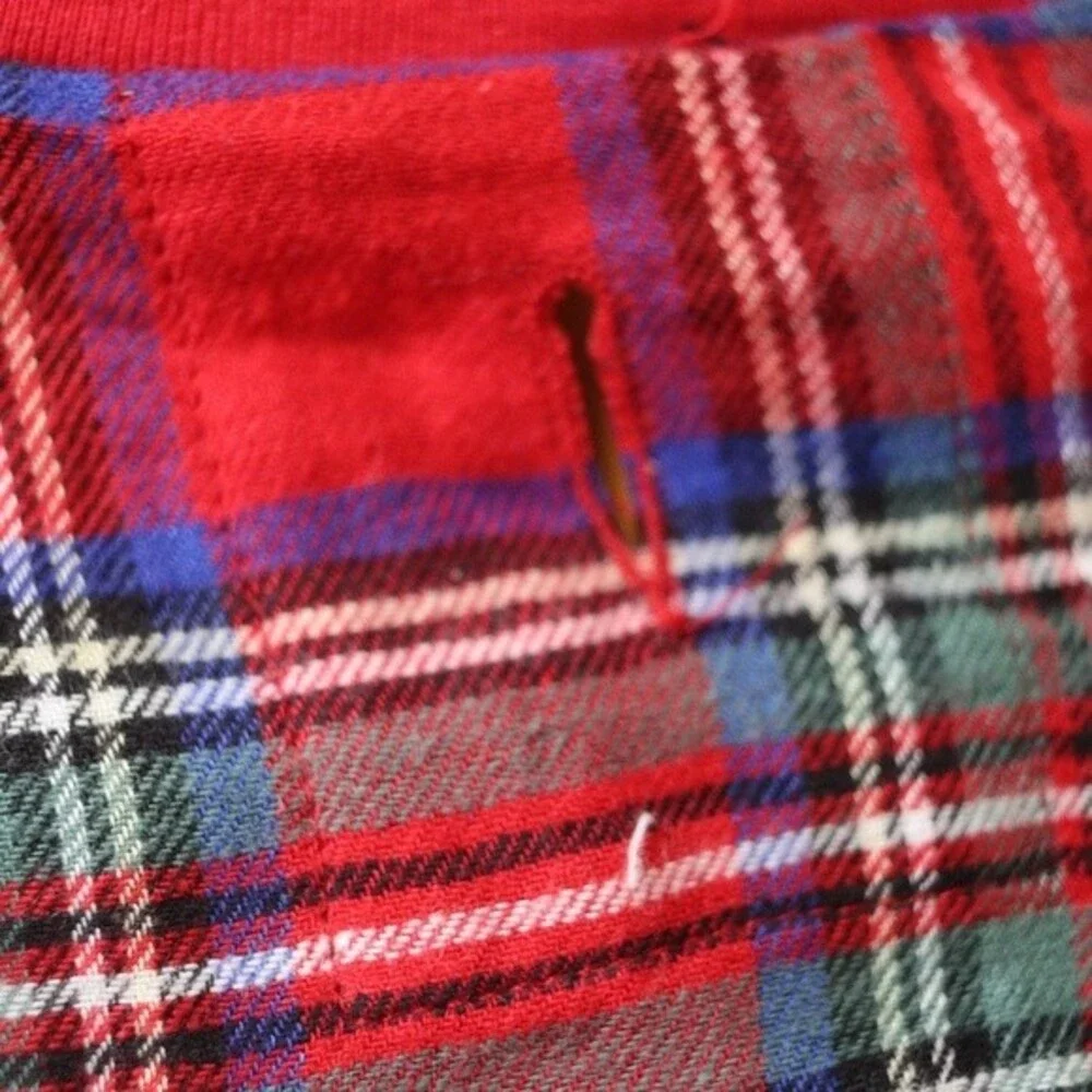 Holiday Time Red Plaid Christmas Morning Dog Pajama Top Jacket 2X Large Dog